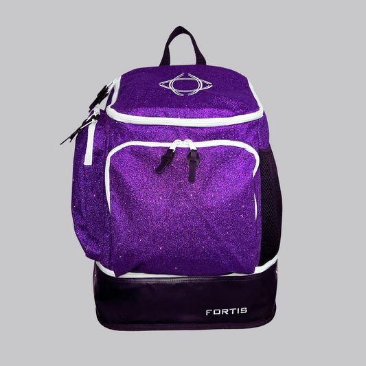 Fortis Backpack- Purple Sparkle/White