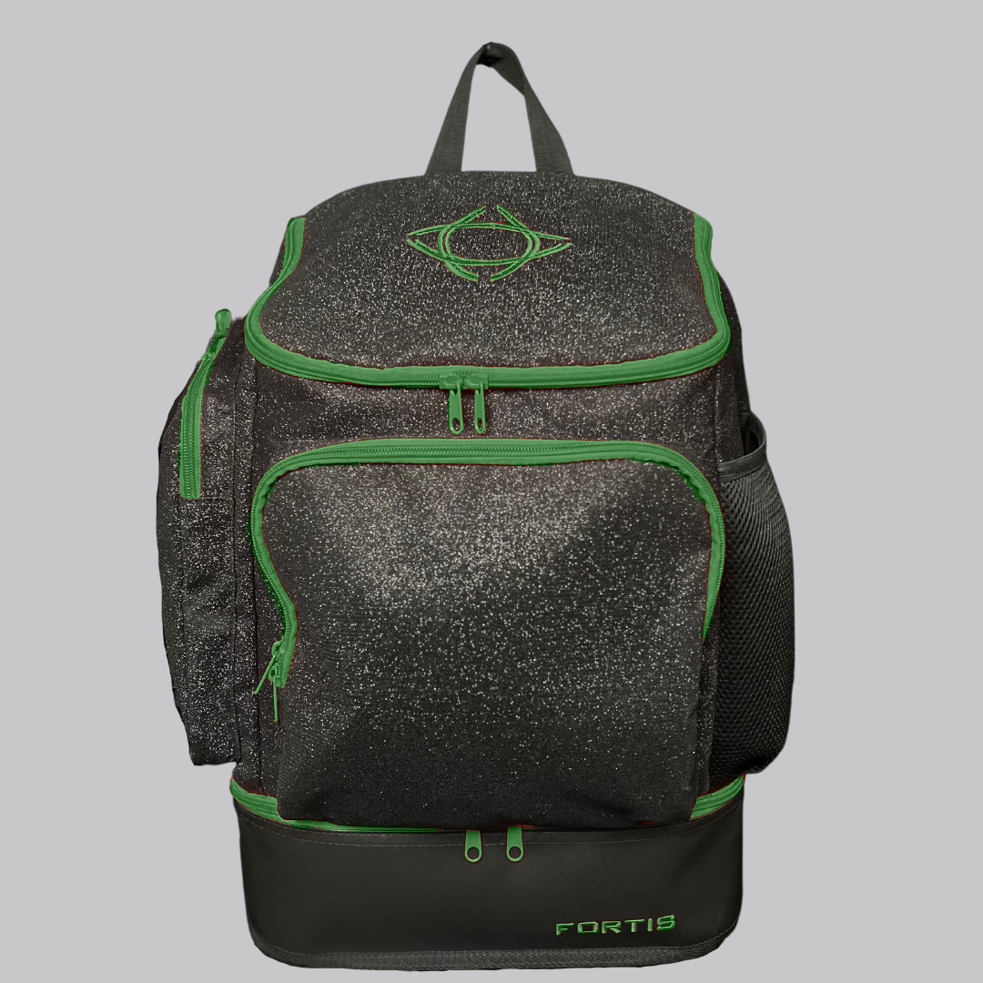 Fortis Backpack - Black Sparkle/Green